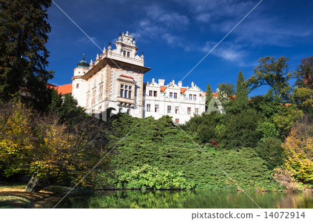 Detail of Pruhonice Castle in autumn Detail of Pruhonice Castle in autumn 14072914