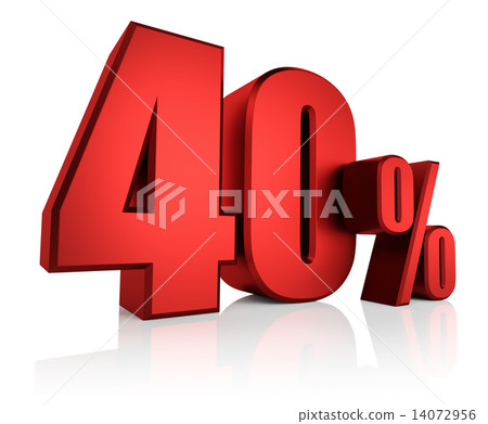 Red 40 Percent - Stock Illustration [14072956] - PIXTA