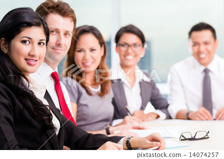 Asian Business Team in conference meeting Asian Business Team in conference meeting 14074257