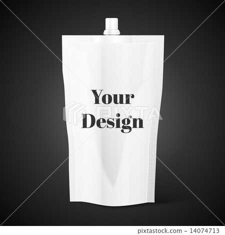 Blank spout pouch, bag foil or plastic packaging Blank spout pouch, bag foil or plastic packaging 14074713