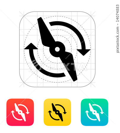 Rotor rotating icon. 14074883