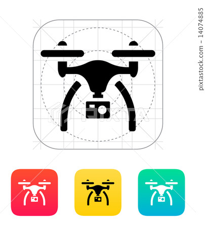 Drone with camera icon. 14074885
