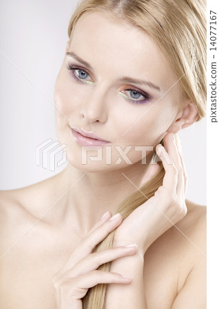 Young pretty woman with beautiful blond hairs Young pretty woman with beautiful blond hairs 14077167