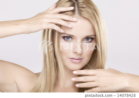 Young pretty woman with beautiful blond hairs 14078428