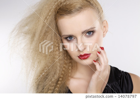 Young pretty woman with beautiful blond hairs Young pretty woman with beautiful blond hairs 14078797