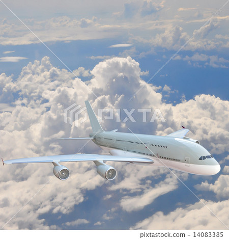 Airplane in the sky - Passenger Airliner / aircraft 14083385