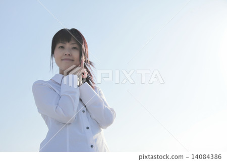 Sky and women Sky and women 14084386