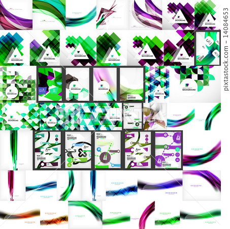 Vector mega set of abstract geometric backgrounds - Stock Illustration ...