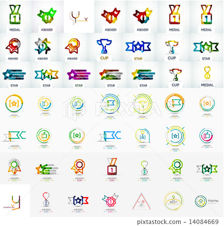 Award vector mega icon set - Stock Illustration [14084669] - PIXTA