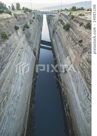 Canal for the passage of vessels in Corinth 14085106