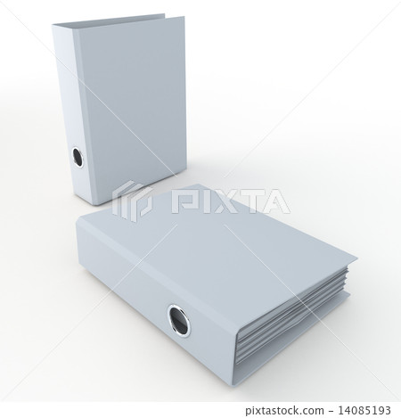 office binder in isolated background with work paths office binder in isolated background with work paths 14085193