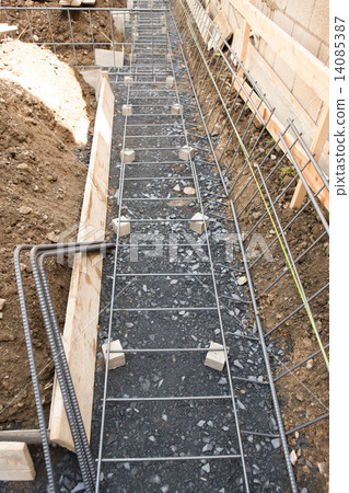 Housing construction foundation work 14085387