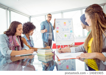 Fashion student giving a presentation 14085905
