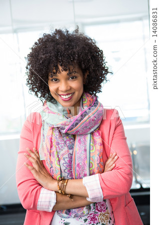 Portrait of confident female fashion designer 14086831