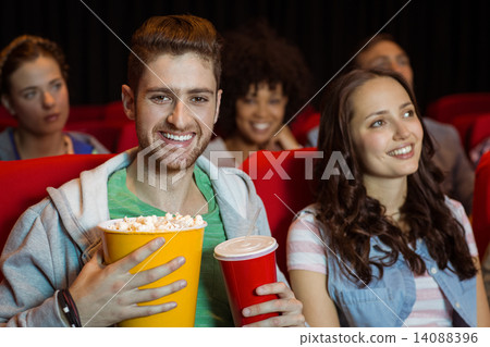 Young couple watching a film 14088396