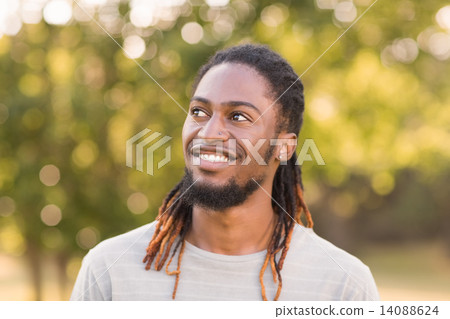 Handsome hipster in the park 14088624