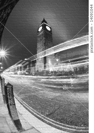 Famous Big Ben in London, England, United Kingdom, ARTWORK STYLE Famous Big Ben in London, England, United Kingdom, ARTWORK STYLE 14091044