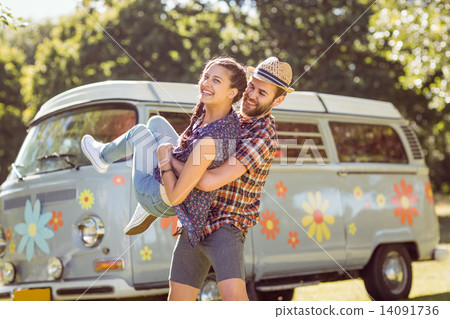 Hipster couple having fun together 14091736