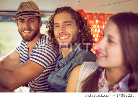 Hipster friends on road trip 14092225