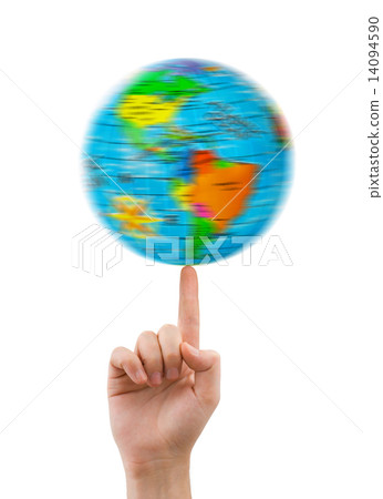 Hand and spinning globe Hand and spinning globe 14094590