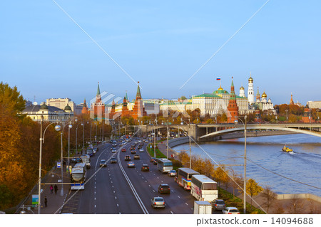Kremlin on sunset in Moscow Russia Kremlin on sunset in Moscow Russia 14094688