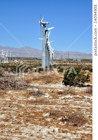 Wind power generation near California Palm Springs 14094908