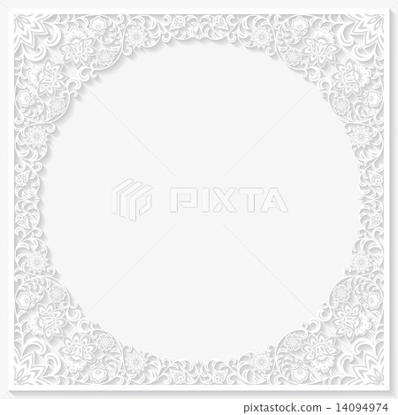 Decorative floral frame. Vector illustration 14094974