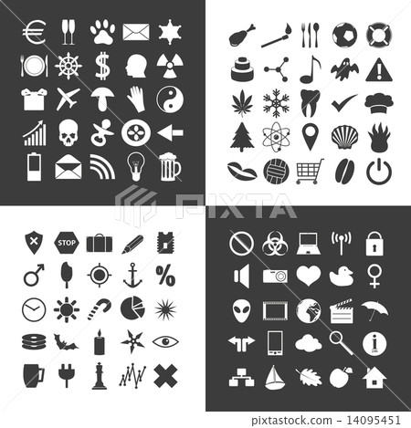 set of 100 various general icons for your use eps10 set of 100 various general icons for your use eps10 14095451