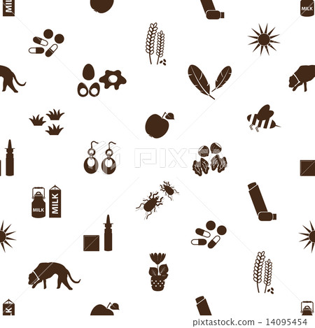 allergy and allergens icons seamless pattern eps10 allergy and allergens icons seamless pattern eps10 14095454