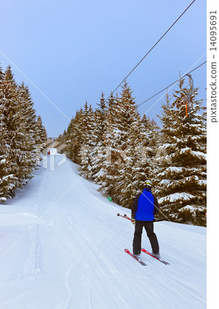 Mountains ski resort Zell-am-See Austria 14095691