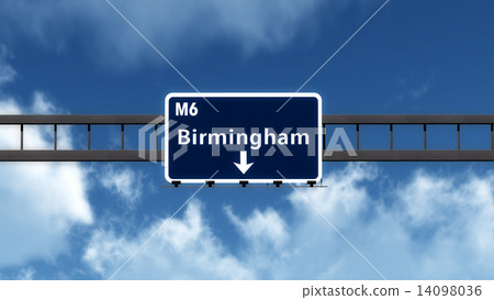 Birmingham United Kingdom England Highway Road Sign 14098036