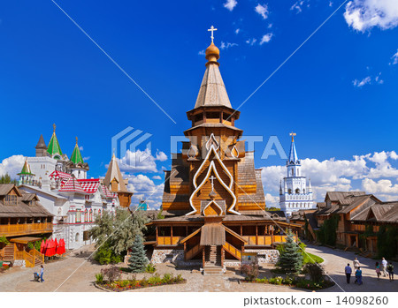 Wooden church in Izmailovo Kremlin - Moscow Russian 14098260