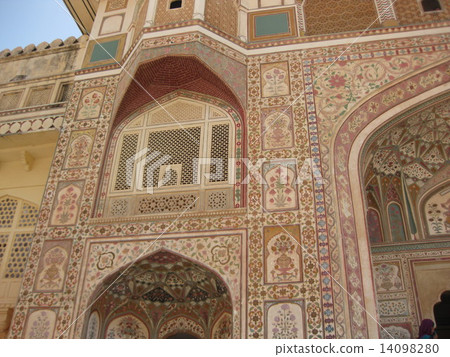 Beautiful mosaic of Amberle castle of world heritage of India 14098280