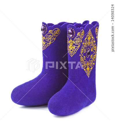 Felt boots with ornament 14098324