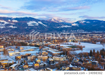 Salzburg Austria at sunset 14098382