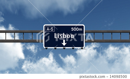 Lisboa Lisbon Portugal Highway Road Sign 14098500