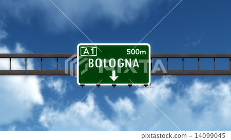Bologna Italy Highway Road Sign Bologna Italy Highway Road Sign 14099045