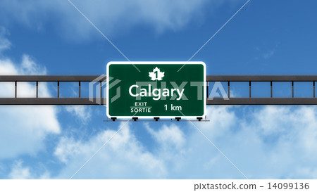 Calgary Canada Transcanada Highway Road Sign 14099136