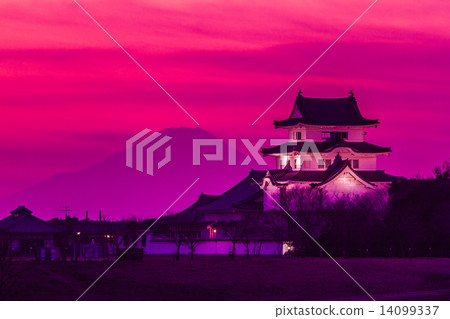 Sekijuku城堡和富士山 14099337