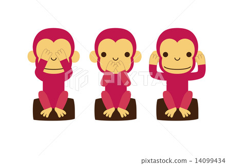 I do not care, I do not listen, I do not say the monkey 14099434