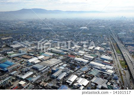Aerial view of Kadoma City 14101517