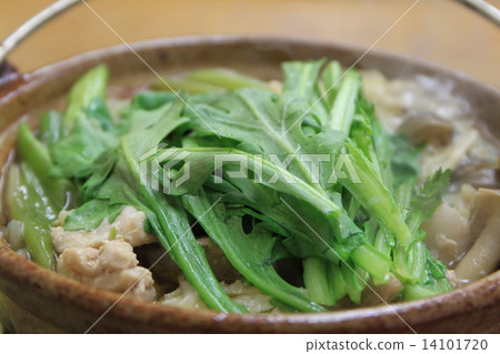 Sukiyaki using Miyama Kayabuki chicken in Nantan City, Kyoto 14101720