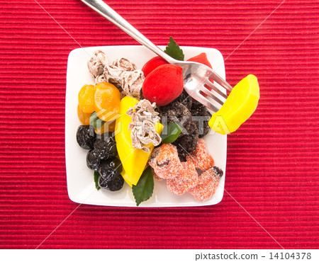 preserved fruits & Dried fruits. Food Snack on a Background 14104378