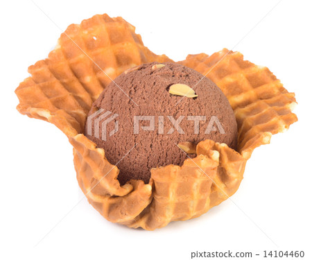 ice cream. Chocolate Ice Cream Scoop on a background 14104460