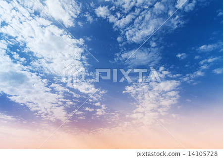 Blue and pink gradient of cloudy sky background Blue and pink gradient of cloudy sky background 14105728