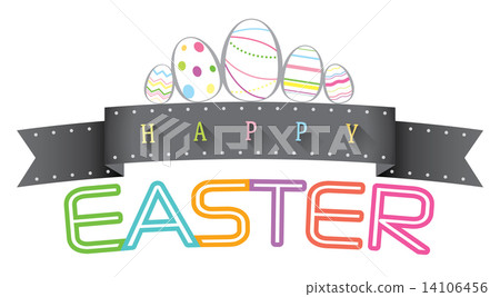 Happy Easter typographic design illustration Happy Easter typographic design illustration 14106456