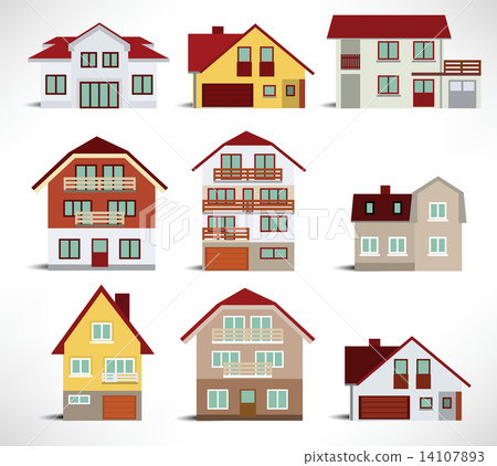 Collection of urban houses Collection of urban houses 14107893