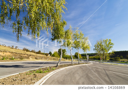 Turnoff on the road near the town of Razgrad Turnoff on the road near the town of Razgrad 14108869