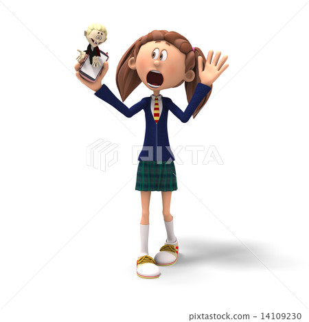 permingSCOOLGIRL 015女學生3DCG插畫素材 14109230