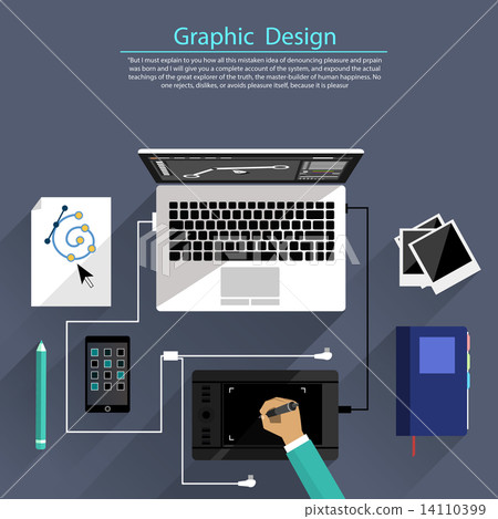 Graphic design and designer tools concept Graphic design and designer tools concept 14110399